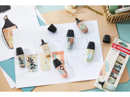 STABILO Surligneur BOSS MINI Naturevibes, étui carton de 6