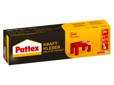 Pattex Colle de contact Compact Gel, avec solvant, tube de