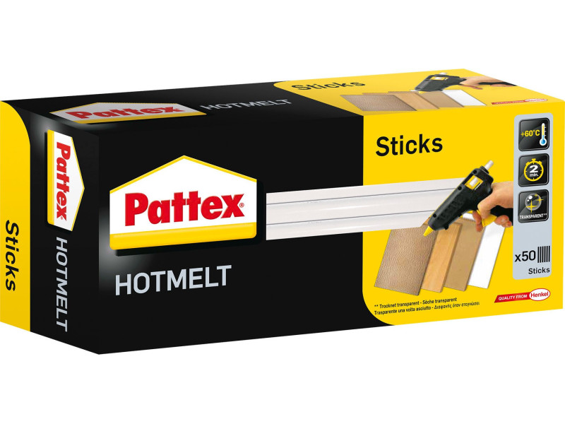 Pattex Cartouche pour collage à chaud HOT STICKS, rond