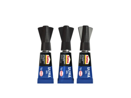 Pattex Colle instantanée Ultra Gel MINI Trio, 3 tube de 1 g