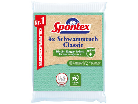 Spontex Chiffon-éponge Classic, pack de 5