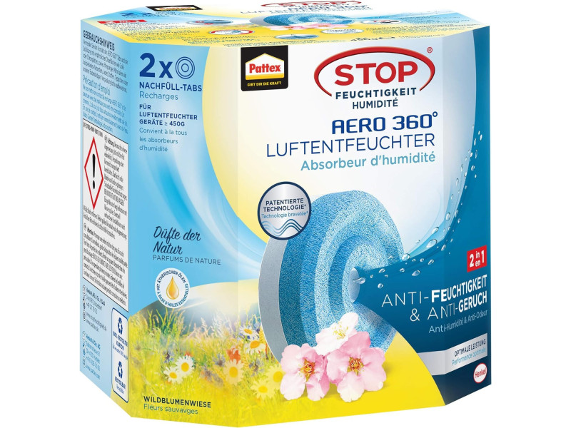 Pattex Pastille de recharge AERO 360 degrés 'Pré fleuri'