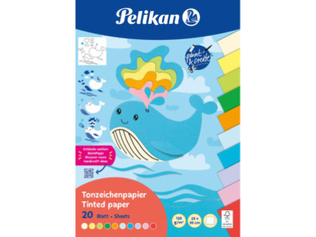 Pelikan Bloc de papier à dessin Rainbow, 230 x 330 mm
