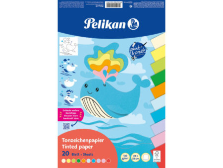 Pelikan Bloc de papier à dessin Rainbow, 230 x 330 mm