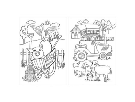 Pelikan Cahier d'art plastique upcycling 'ferme', A4