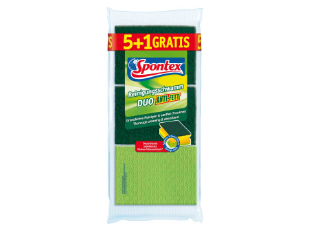 Spontex Éponge Duo Anti-Gras, 5+1 GRATUIT