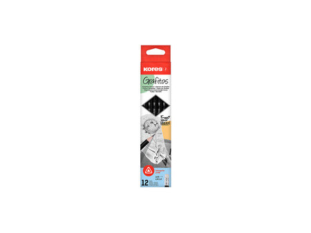 Kores Crayon Grafitos, degré de dureté: HB, triangulaire