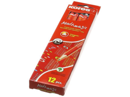 Kores Crayon Mathmagic, dégré de dureté: HB, triangulaire