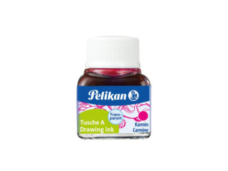 Pelikan Encre de chine A, 10 ml dans un flacon, rouge carmin