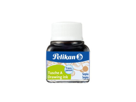 Pelikan Encre de chine A, 10 ml dans un flacon, Sépia (15)