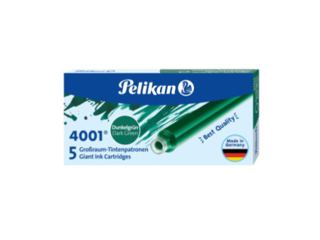 Pelikan Cartouches d'encre grand volume4001 GTP/5,vert foncé