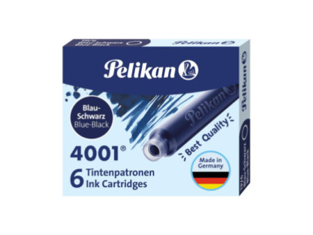 Pelikan Cartouches d'encre 4001 TP/6, bleu-noir