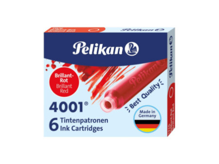 Pelikan Cartouches d'encre 4001 TP/6, rouge