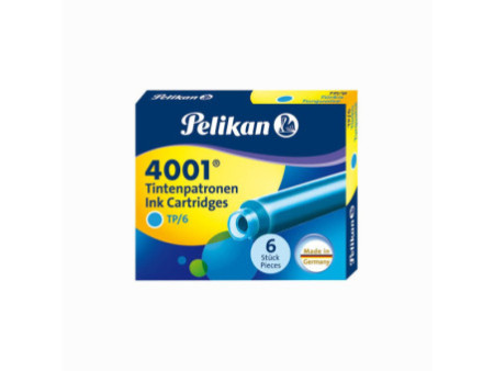 Pelikan Cartouches d'encre 4001 TP/6, turquoise