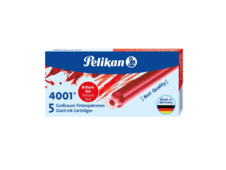 Pelikan Cartouches d'encre grand volume 4001 GTP/5, rouge