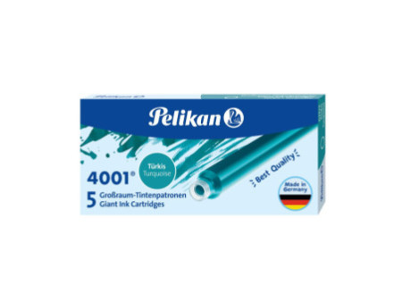 Pelikan Cartouches d'encre grand volume 4001 GTP/5,turquoise