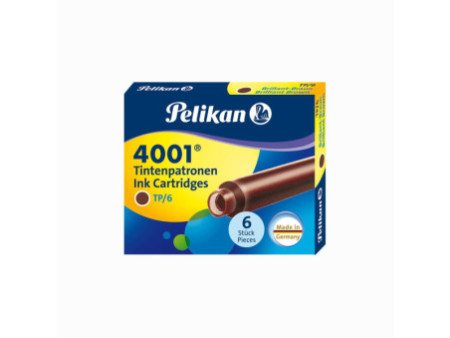 Pelikan Cartouches d'encre 4001 TP/6, marron-brillant