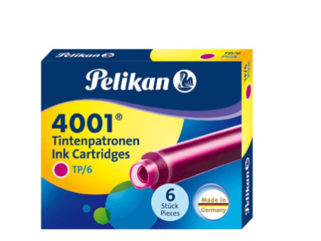 Pelikan Cartouches d'encre 4001 TP/6, rose