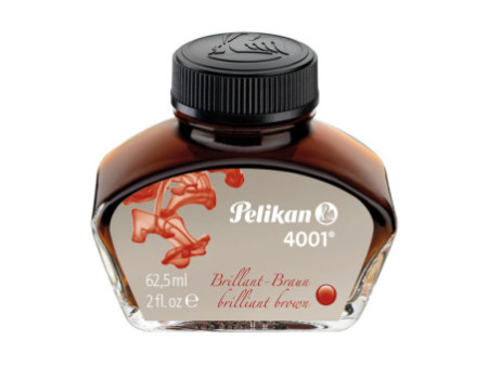 Pelikan Encre 4001 dans un flacon en verre, brun