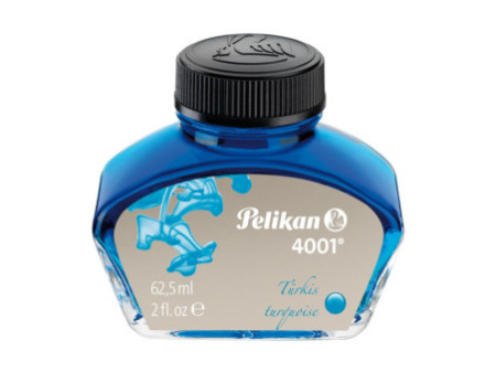Pelikan Encre 4001 dans un flacon en verre, turquoise