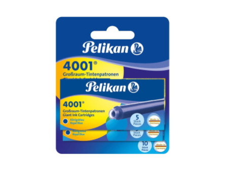 Pelikan Cartouches d'encre longues 4001 GTP/5/2/B, bleu