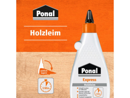 Ponal Colle à bois Express, sans solvant, tube de 225 g