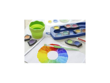 FABER-CASTELL Palette de peinture CONNECTOR, 12 couleurs