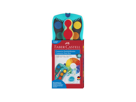 FABER-CASTELL Palette de peinture CONNECTOR, 12 couleurs