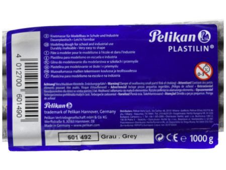 Pelikan Pâte à modeler de qualité plastilin, gris