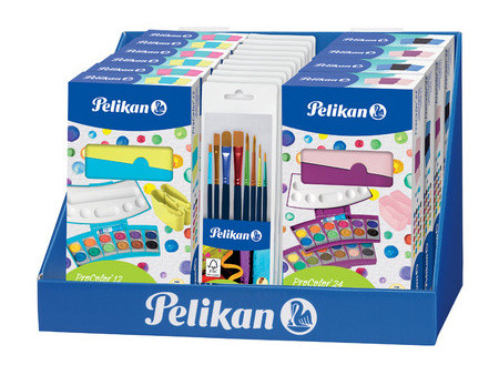 Pelikan Présentoir scolaire 770: boîte de peinture / pinceau