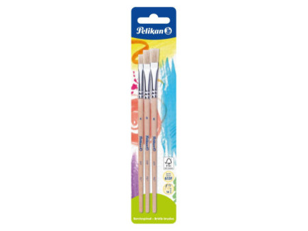 Pelikan Kit de pinceau brosse 613 F, 3 pièces, assorti