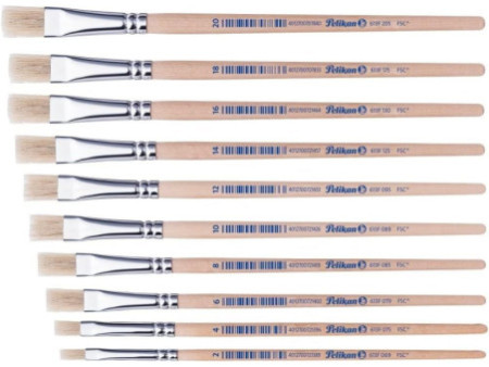 Pelikan Kit de pinceau brosse 613 F, 3 pièces, assorti