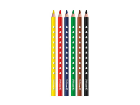 Pelikan Crayon de couleur triangulaire SILVERINO gros, étui