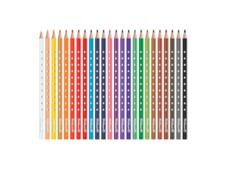 Pelikan Crayon de couleur triangulaire SILVERINO fin, étui