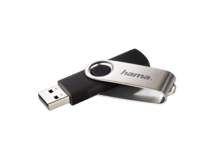 hama Clé USB 2.0 'Rotate', 16 GB, noir/argent
