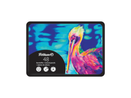 Pelikan Crayon de couleur Premium, étui métal de 48