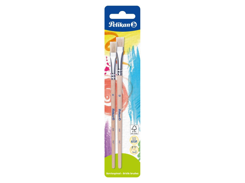 Pelikan Kit de pinceau brosse 613 F, 2 pièces, assorti