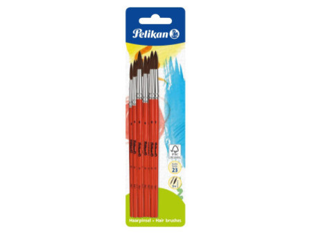 Pelikan Set de pinceaux à poils fins, 12 pièces, assorti