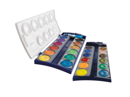 Pelikan Boîte de peinture standard d'école K24, 24 couleurs