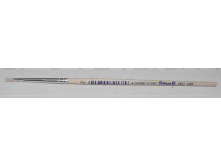 Pelikan Pinceau à soie 613 F, N. 2, manche en bois non laqué