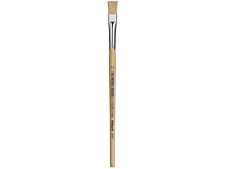 Pelikan Pinceau à soie 613 F, N. 12,manche en bois non laqué