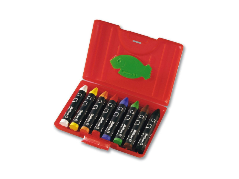 Pelikan Crayon de cire épais 665/8, rond, résistant à l'eau,
