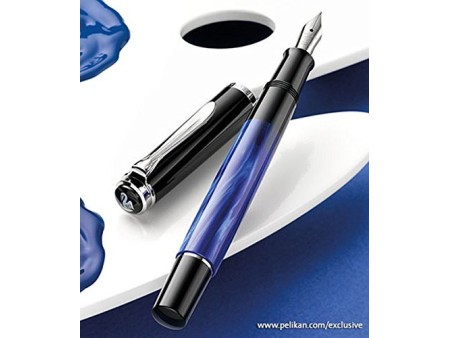 Pelikan Stylo plume M 205, bleu marbré, EF