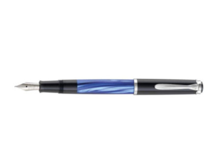 Pelikan Stylo plume M 205, bleu marbré, M