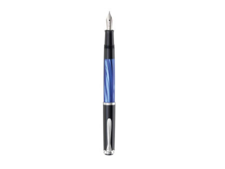 Pelikan Stylo plume M 205, bleu marbré, M