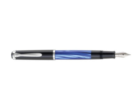 Pelikan Stylo plume M 205, bleu marbré, B