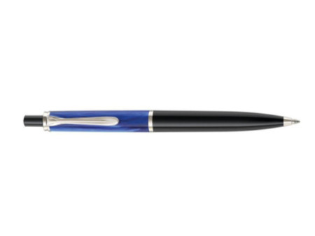 Pelikan Stylo à bille rétractable K 205, bleu marbré