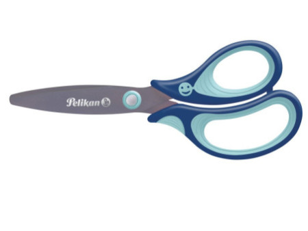 Pelikan Ciseaux scolaires griffix, rond, bleu,pour droitiers