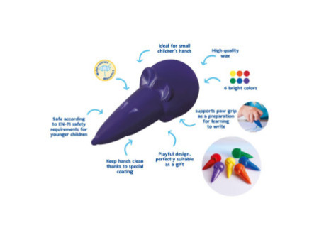 Pelikan Crayons de cire souris, assorti, set cadeau de 6