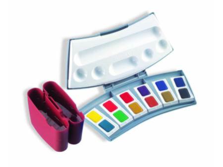 Pelikan Boîte de couleurs aquarelles d'études 725 D/12,
